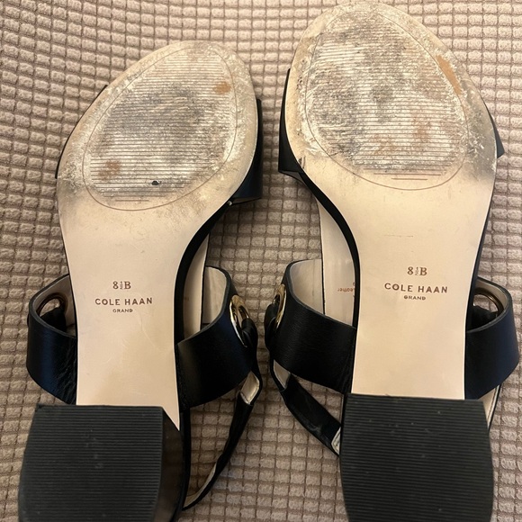 Cole Hahn Grand Adele Black Sling-back Sandal, Size 8.5 - Picture 3 of 3